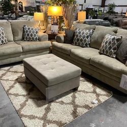 Dorsten Sisal Living Room Set /couch / Sofa and Loveseat m