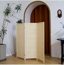 3 Panel Bamboo Room Divider Screen (3.95Ft Tall)