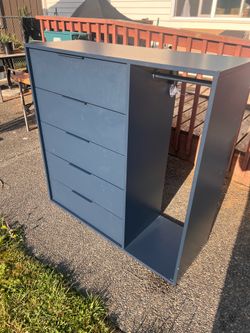 IKEA NORDMELA Chest of 5 Drawers with Clothes Rail