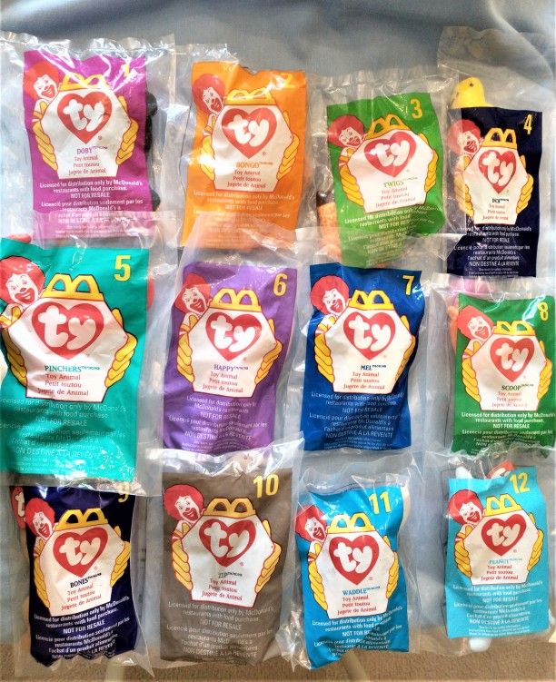 McDonald’s Teenie beanie baby set of 12 1998--