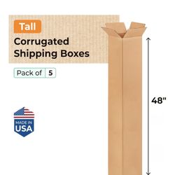 (4) Shipping Boxes 8x8x48