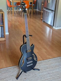 Ibanez AGB200 Black Semi Hollow Short Scale Bass Guitar