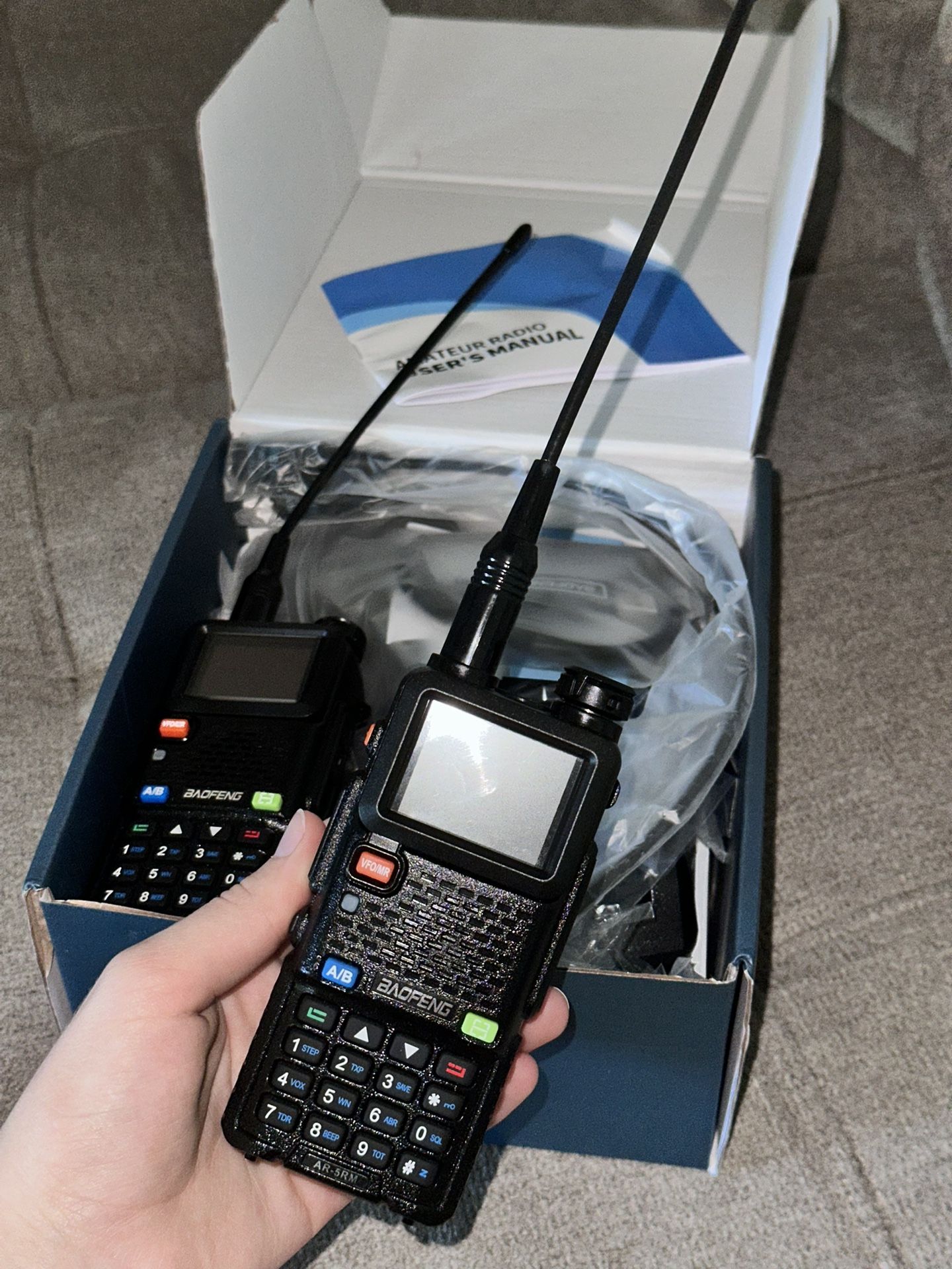 2 Pc Ham Radio Baofeng Radio Long Range AR-5RM 10W Handheld NOAA Emergency Weather Radio