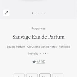 Man Cologne Dior Sauvage