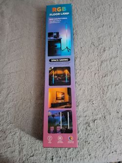 RGB LED Corner Floor Lamp with a tripod base.