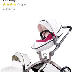 Hotmom Stylish Baby Stroller: Height-Adjustable Seat and Reclining Baby Carriage
