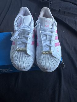Pink And White Adidas Size3