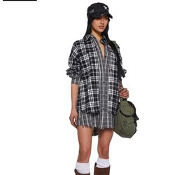 Black And White Flannel Shirt 