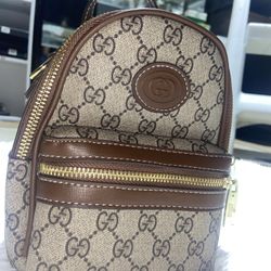 Gucci Bamboo Backpack Small Black Leather/Suede