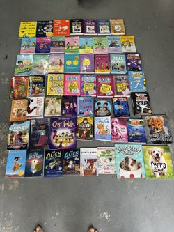 Large Kids Book Lot – Diary of a Wimpy Kid, Dork Diaries, Babysitters Club, Dr. Seuss & More 55 Books)