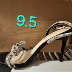 Gorgeous Black Rhinestone Heels _ Size 9.5_ $25 Cash Only/ Blue Diamond & Rainbow