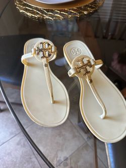 Tory Burch Mini Miller White Jelly Sandals $75