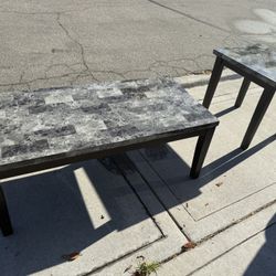 Coffee Table And Matching End Table 