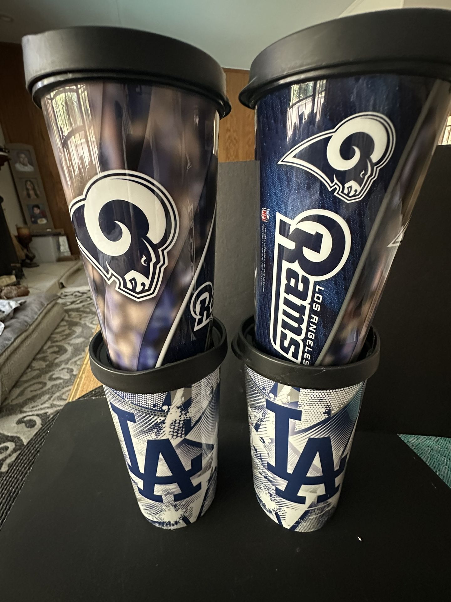 Los Angeles Dodgers And Rams Drinking Tumbler By Dynamic Drinkware