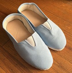 Alpargata baby blue slip on shoes