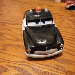 Disney Pixar Cars Sheriff Vehicle 10.5 Inch black and white