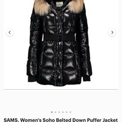 SAMS. Women's Soho Belted Down Puffer Jacket