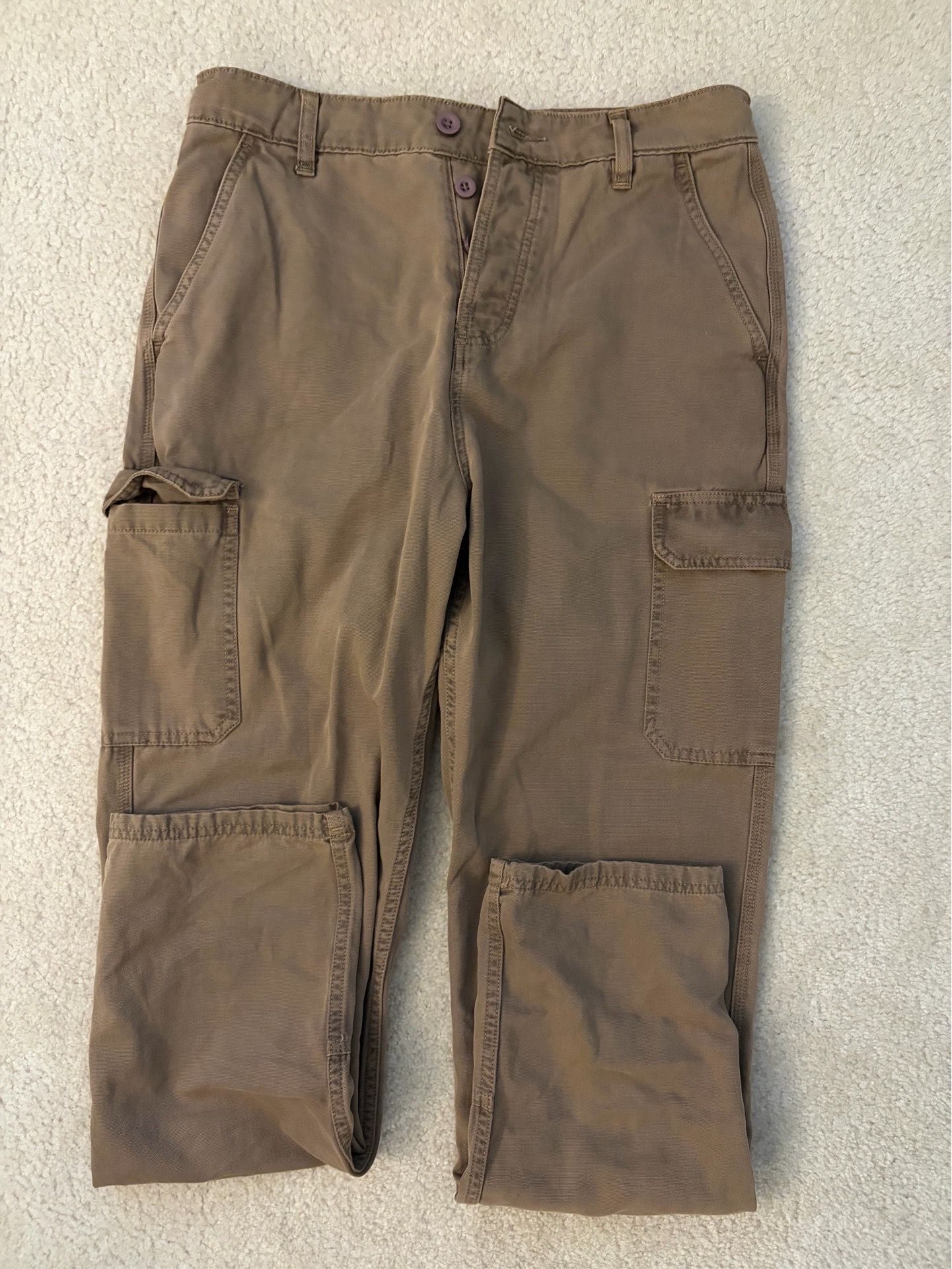 NWT ASOS Design Cargo Pants - Brown/Olive Earth Tone - Size W32 L30