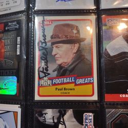 1989 Swell - Football Greats *Paul Brown* Autograph Card