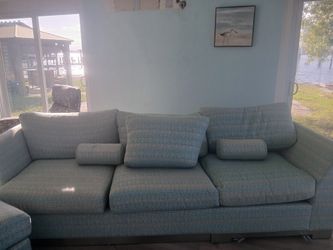 Couch With Love Seat Blue 
