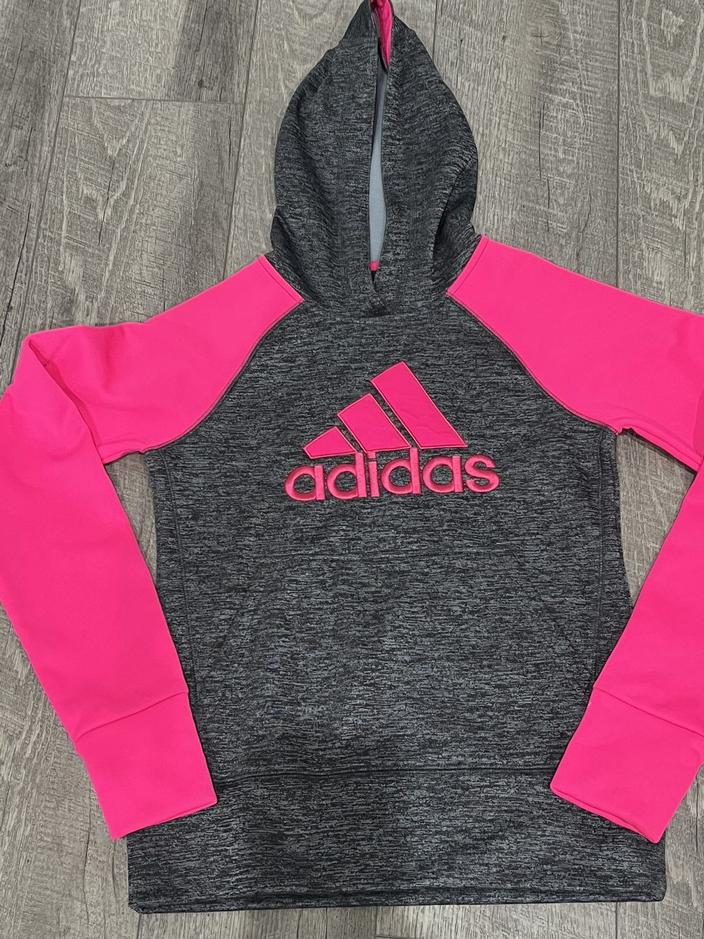 Adidas, hooded sweatshirt size medium, 10-12 youth