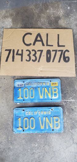 Blue CA plates