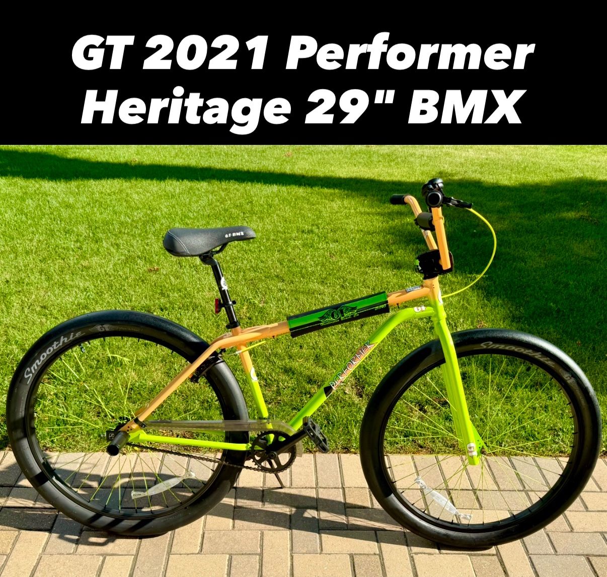 GT Dyno 2021 Performer Heritage 29" BMX Bike Neon Green Orange Peach Big Wheel XL Retro Vintage Bicycle 80’s 90’s w/ Pegs Air Nitro Compe Slammer Pro