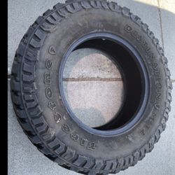 1 — 255/75r17 Firestone Destination MT2 Tire 80% Treads 2023 DOT!!!