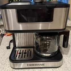 Farberware Dual Brew Coffee & Espresso, Black, Stainless Steel 