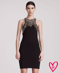 McQ Alexander McQueen Pin Trimmed Racerback Sheath Dress - Size 42