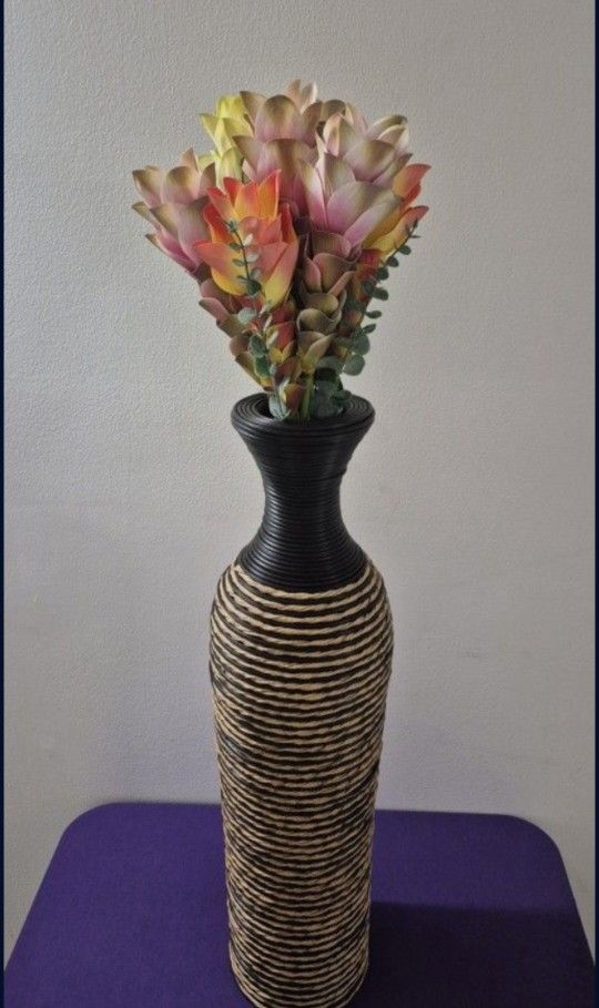 *** SALE *** 28" Floor Vase with a Ginger Flower / Eucalyptus Bouquet @ Lasting Creations