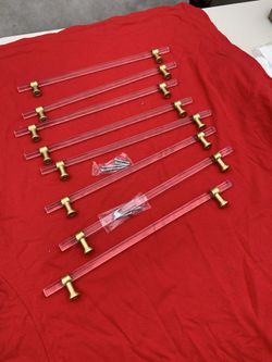 Clear acrylic kitchen cabinet pulls