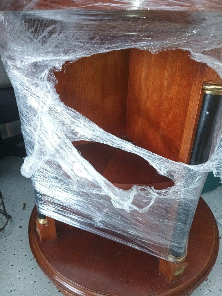 Round Wooden Table With Turntable