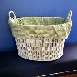 Pottery Barn large basket nursery