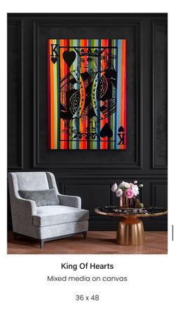King of Hearts Hand Made Painting 
