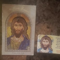 Sicily cristo pantocratore cattedrale di cefalù rosary book & bible verse plaque