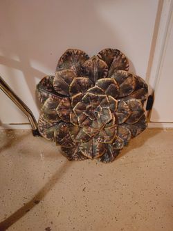 Large Hand Painted Metal Flower