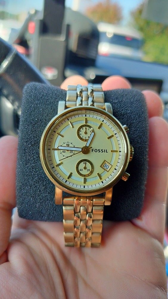 Fossil Boyfriend Chronograph Gold Watch