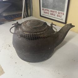 Vintage cast iron teapot