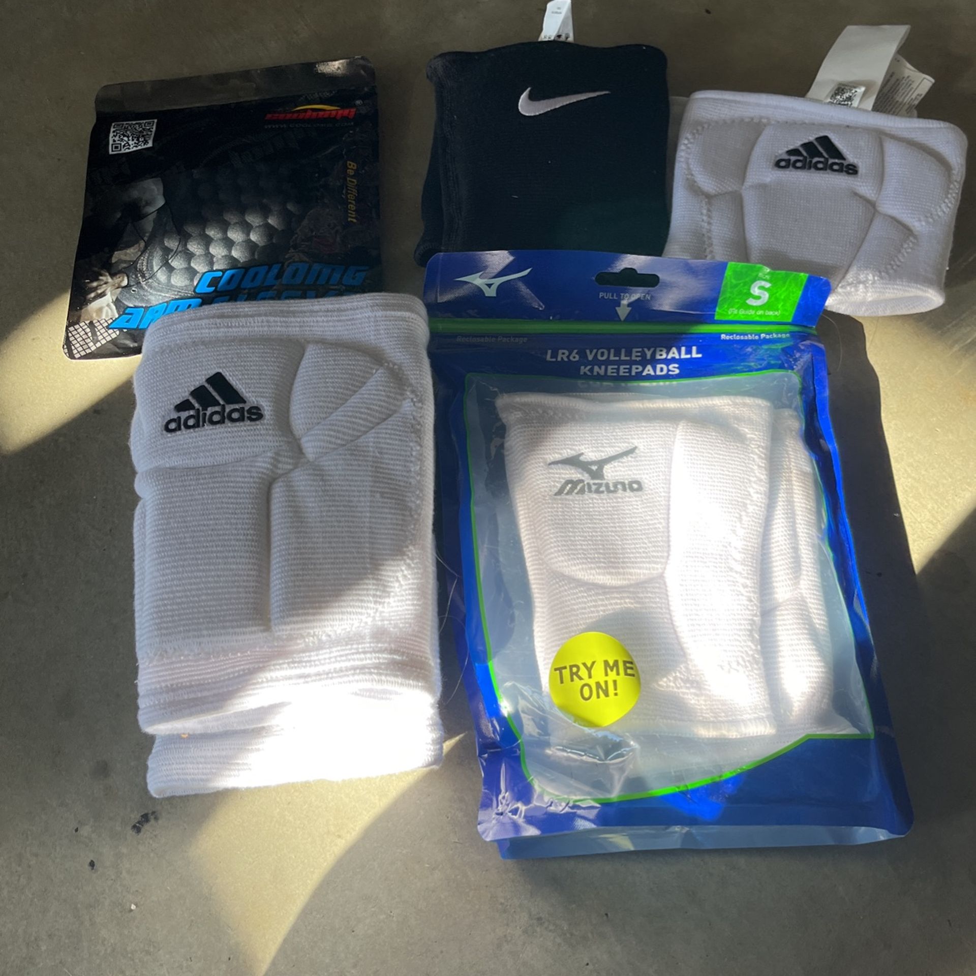 Barely Used And Unused Volleyball Knee/. Elbow Pads And Elbow Sleeve