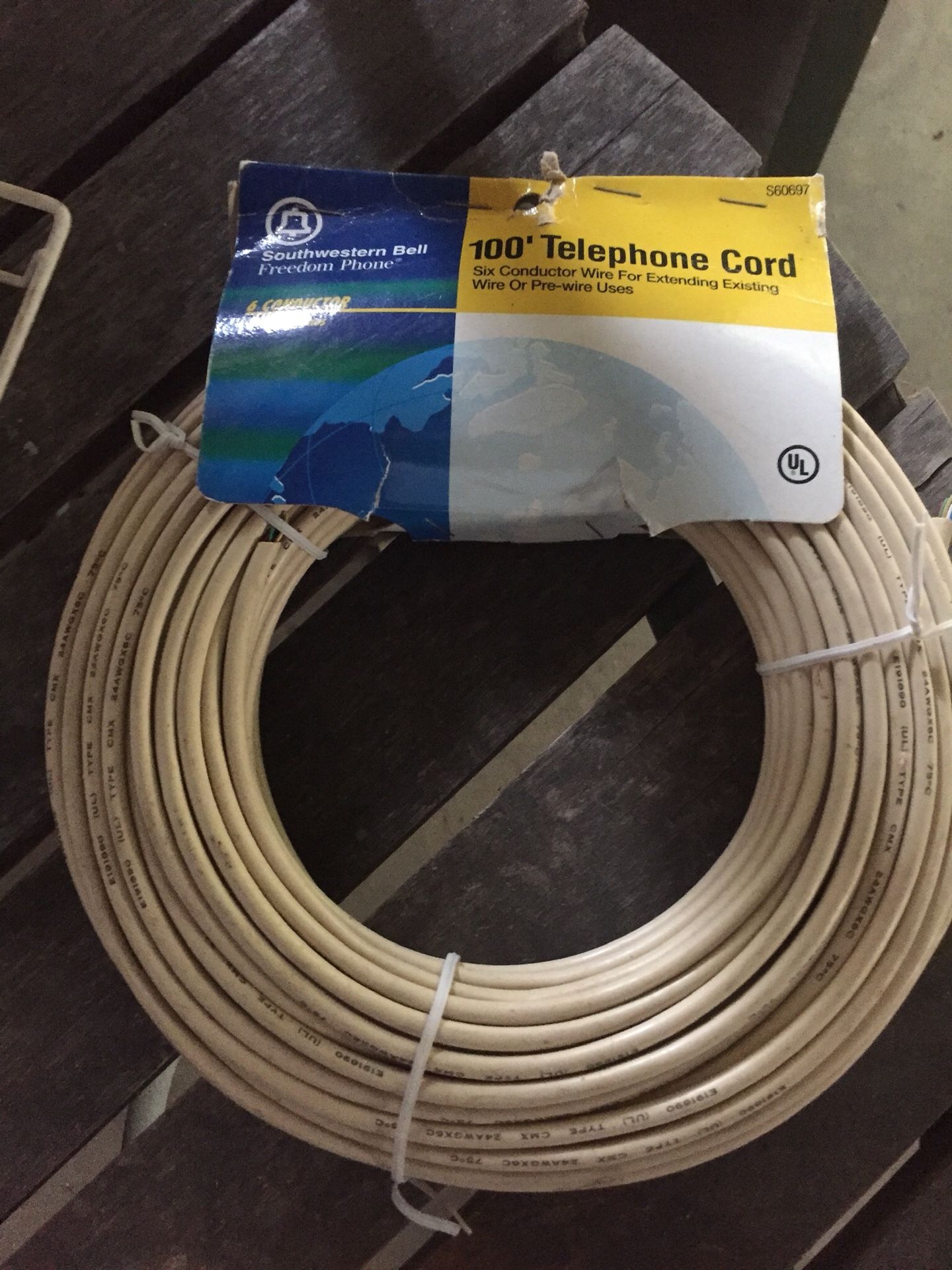 100’ telephone cord (New)