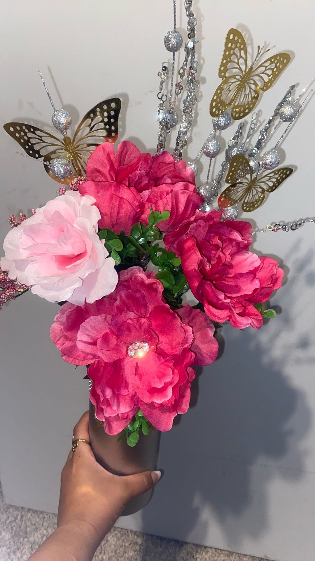 Mothers Day Artificial Flowers With Potpourri