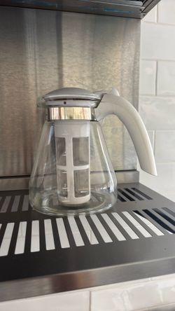 GLASS TEA PITCHER