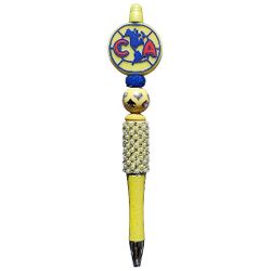 Club America Soccer Team Custom Beaded Ballpoint Twist Pen Yellow