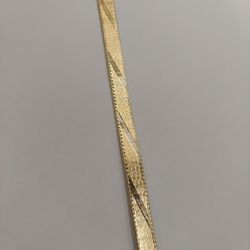 18k 26.6g 7" D/cut Wide Omega Bracelet 