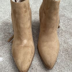 Tan Faux Suede Booties 