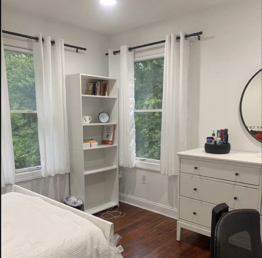 Two White Bookshelves