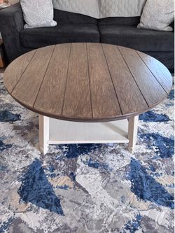 3-Piece Set | Two-Tone Coffee Table and End Tables Set with Storage Shelves