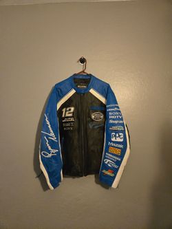 Ryan Newman #12 NASCAR Leather Racing Jacket