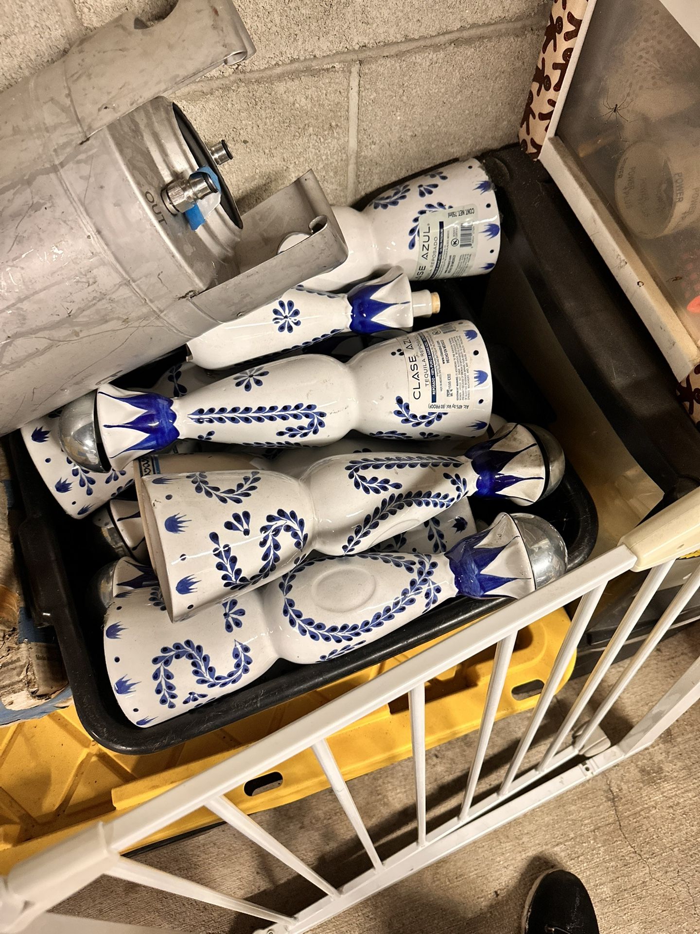 Six Empty clase azul Bottles